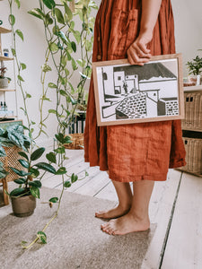 Morocco - Original linocut print