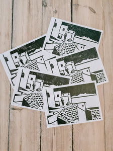 Morocco - Original linocut print