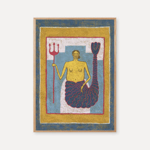Mermaid wall art print, Guardian of the sea  ll from Sisters of the Sea collection