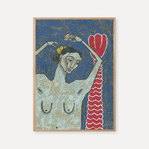 Mermaid wall art print, one minute please from Sisters of the Sea collection