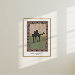 Camel in lavender - print