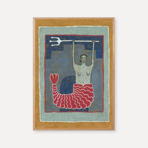 Mermaid wall art print, Guardian of the Sea from Sisters of the Sea collection