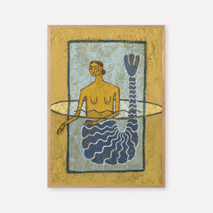 Mermaid wall art print, Mermaiden ll from Sisters of the Sea collection