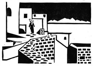 Morocco - Original linocut print