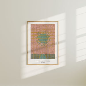 Tiles of sunset - print