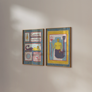 two mermaid wall art prints